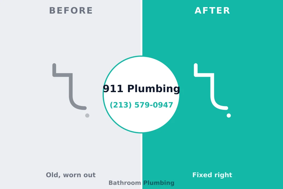Before and after: plumbing company Frederick, MD
